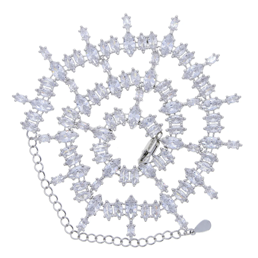 2025 New Iced Out Bling 5A CZ Tennis Choker Necklace For Women Fashion Sparking Oval Shape Cubic Zirconia Multi Layers Jewelry