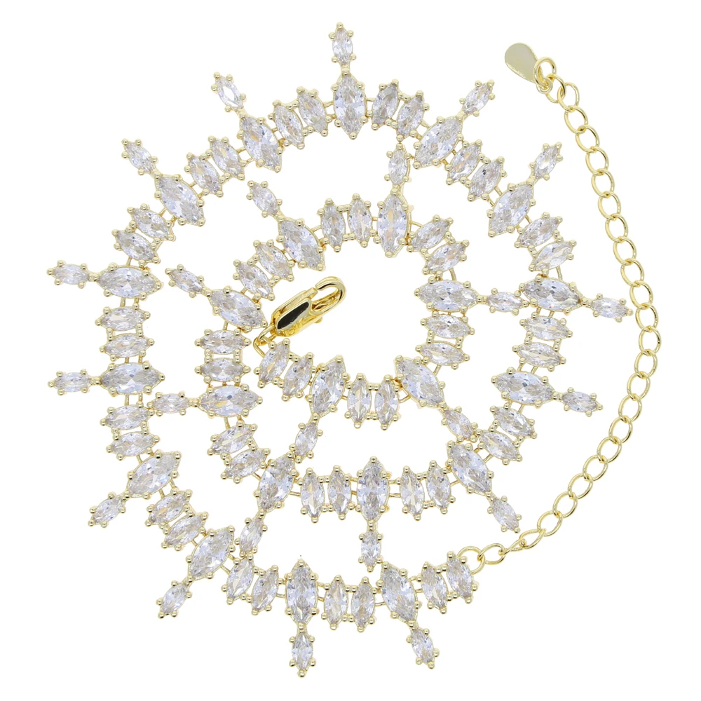 2025 New Iced Out Bling 5A CZ Tennis Choker Necklace For Women Fashion Sparking Oval Shape Cubic Zirconia Multi Layers Jewelry