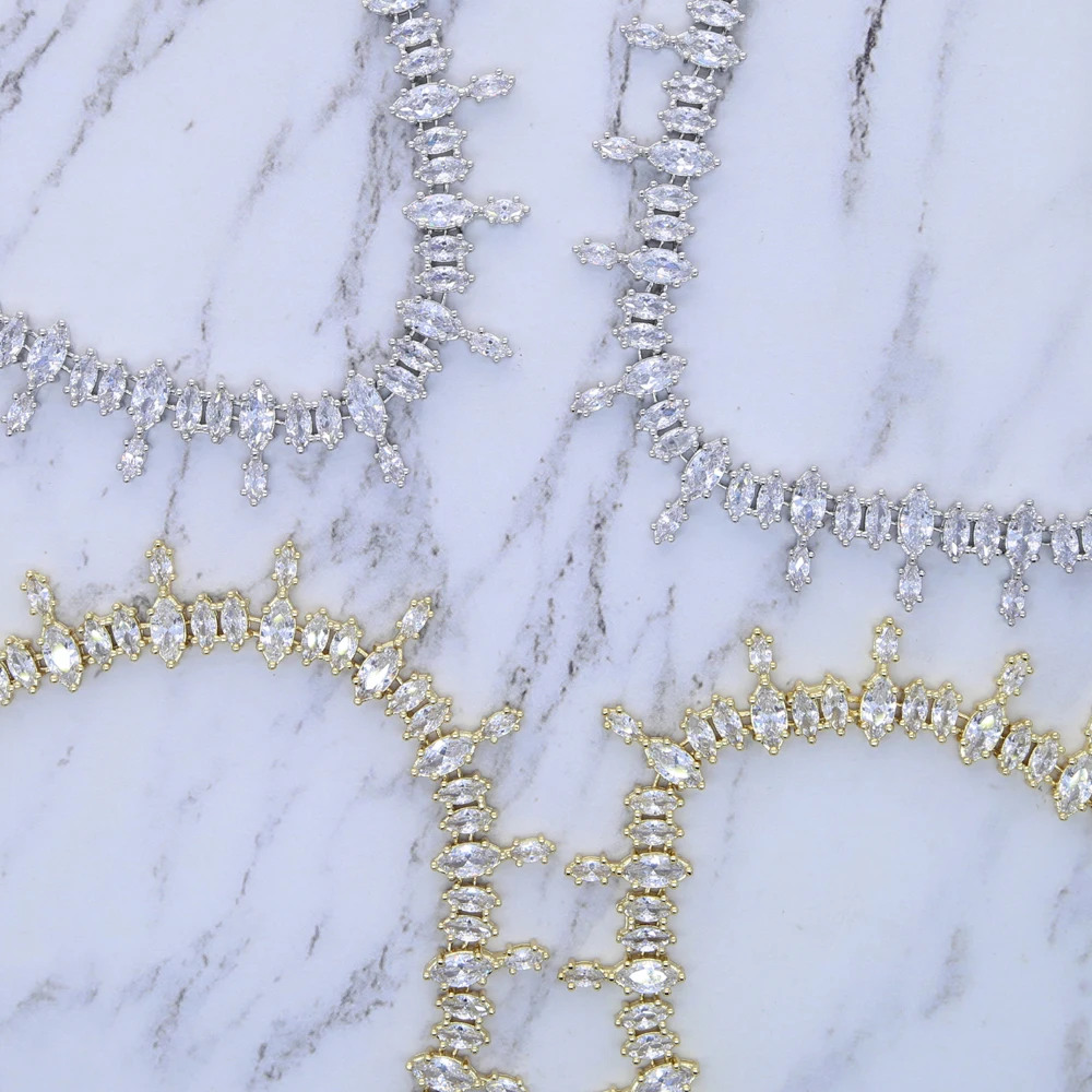 2025 New Iced Out Bling 5A CZ Tennis Choker Necklace For Women Fashion Sparking Oval Shape Cubic Zirconia Multi Layers Jewelry