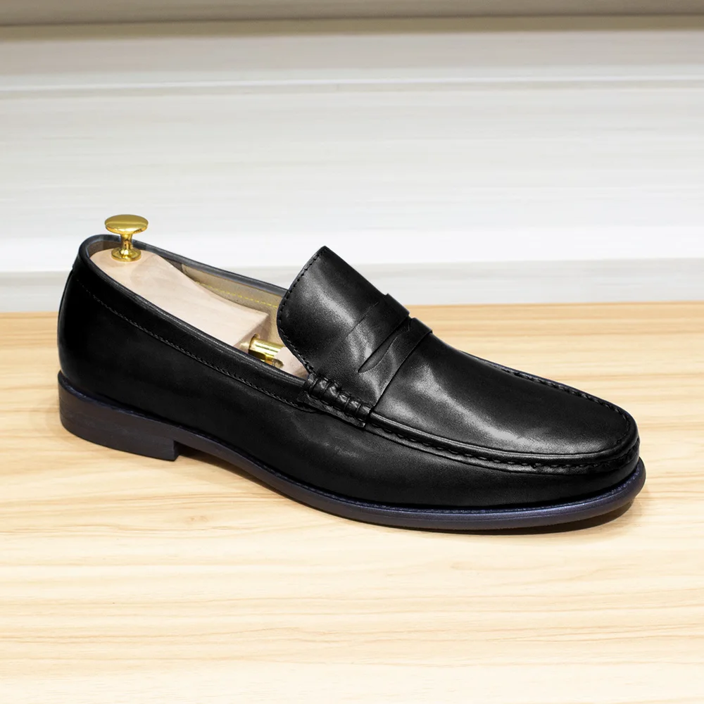 Luxury Genuine Leather Men's Penny Loafers Casual Office Business Dress Shoes Fashion Party Wedding Formal Male Footwear