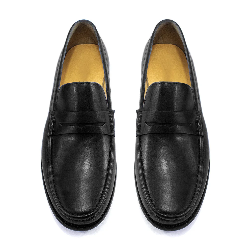 Luxury Genuine Leather Men's Penny Loafers Casual Office Business Dress Shoes Fashion Party Wedding Formal Male Footwear