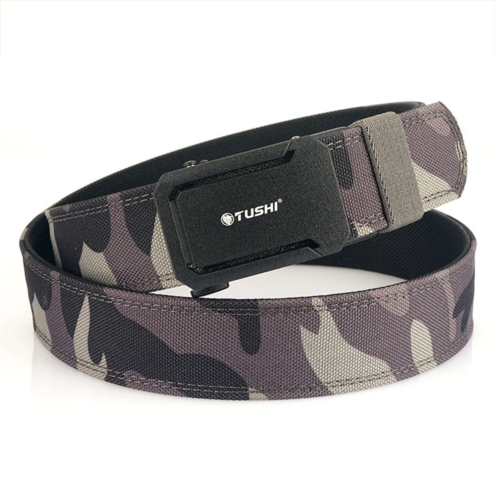TUSHI Army Tactical Belt Quick Release Military Airsoft Training Molle Belt Outdoor Shooting Hiking Hunting Sports Belt