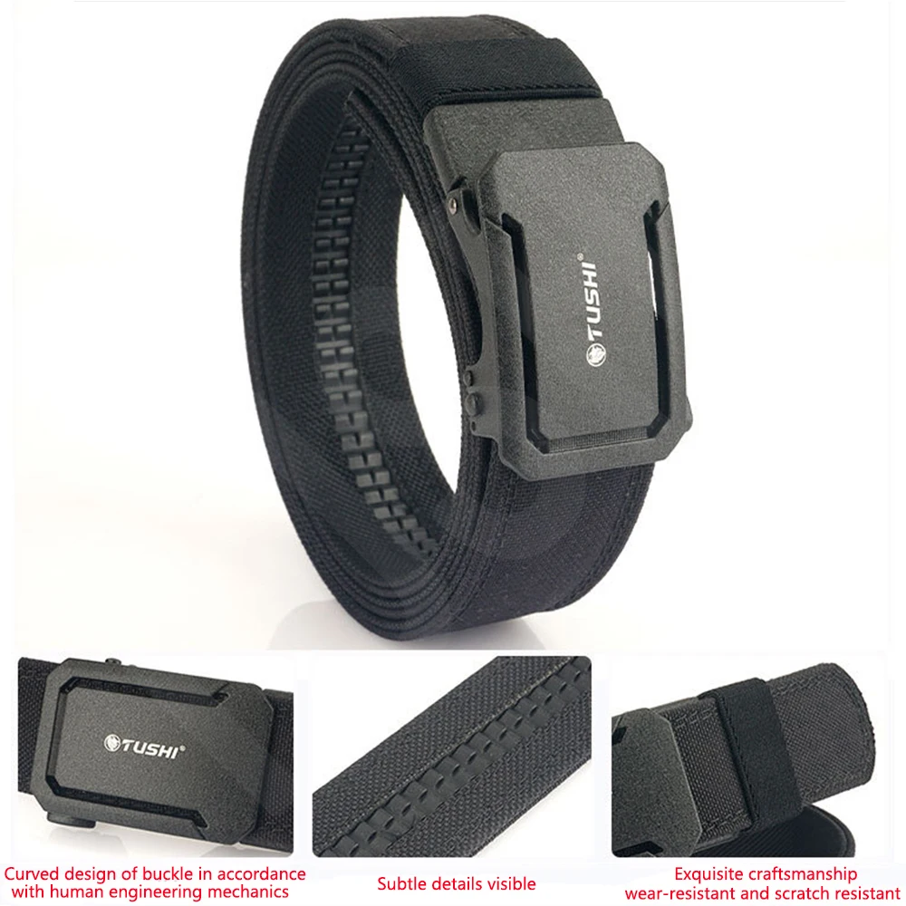 TUSHI Army Tactical Belt Quick Release Military Airsoft Training Molle Belt Outdoor Shooting Hiking Hunting Sports Belt