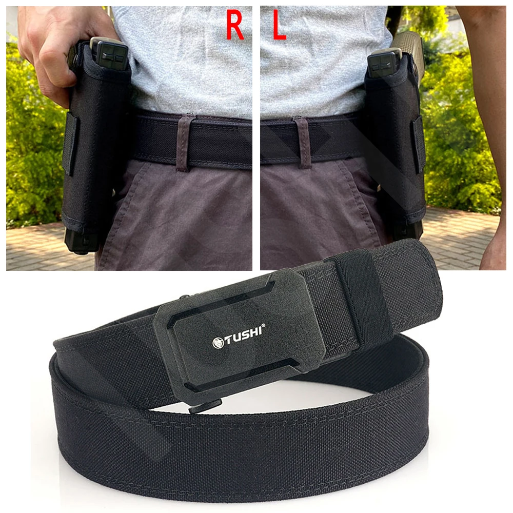 TUSHI Army Tactical Belt Quick Release Military Airsoft Training Molle Belt Outdoor Shooting Hiking Hunting Sports Belt