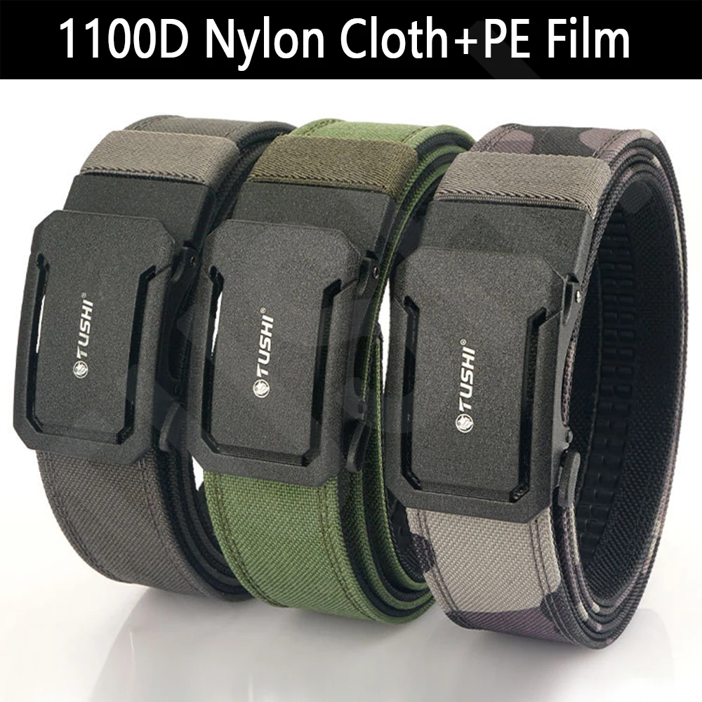 TUSHI Army Tactical Belt Quick Release Military Airsoft Training Molle Belt Outdoor Shooting Hiking Hunting Sports Belt