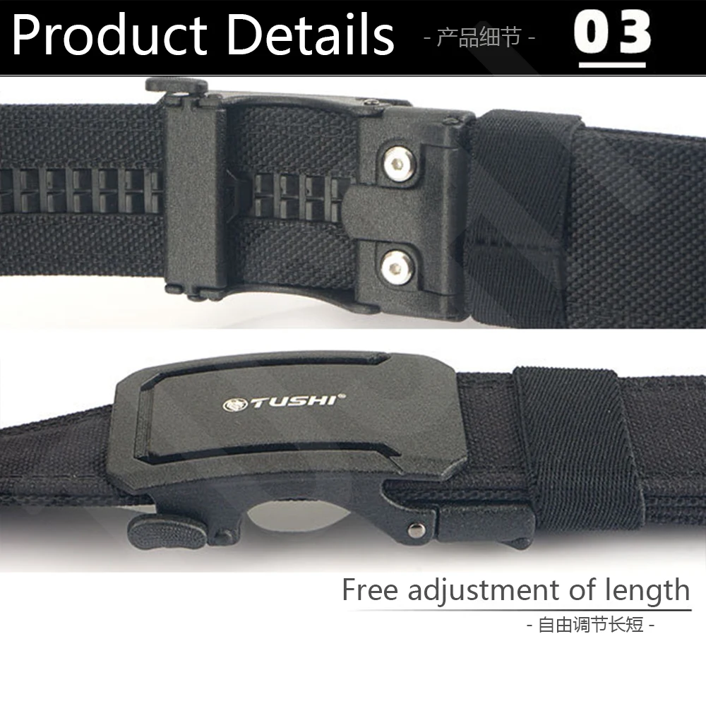 TUSHI Army Tactical Belt Quick Release Military Airsoft Training Molle Belt Outdoor Shooting Hiking Hunting Sports Belt