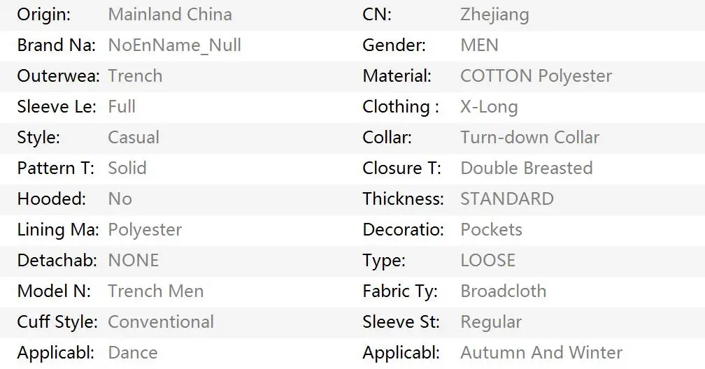 Trench Coat Brand New Spring Trench Korean Men's Fashion Overcoat Male Long Windbreaker Streetwear Men Coat Outer Wear Clothing