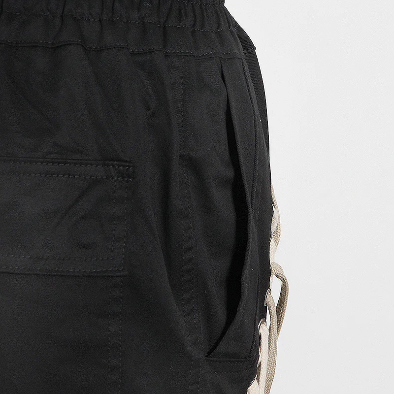 TWOTWINSTYLE Cross Black Pants For Women High Waist Bandage Casual Streetwear Trousers Female Fashion New Clothing 2024 Style