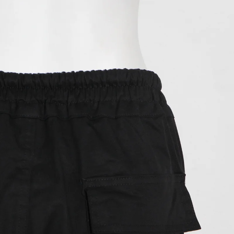 TWOTWINSTYLE Cross Black Pants For Women High Waist Bandage Casual Streetwear Trousers Female Fashion New Clothing 2024 Style