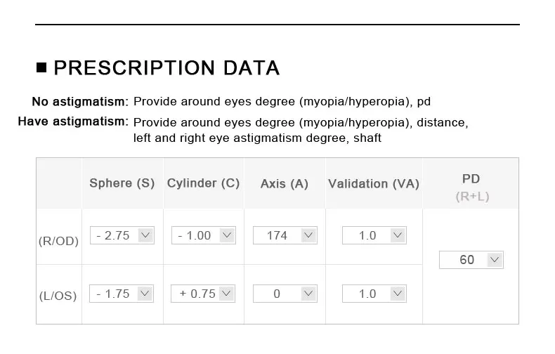 Bifocal Prescription Lens Glasses CR39 Optical Glasses Lenses 1.56/1.61/1.67/1.74 Professional Custom Prescription Lenses