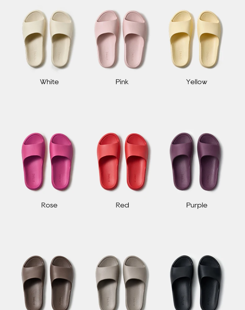 UTUNE Retro Slippers Woman EVA Light Soft Simple Home Indoor Slides Silent Anti-slip Specially Designed Comfortable Shoes