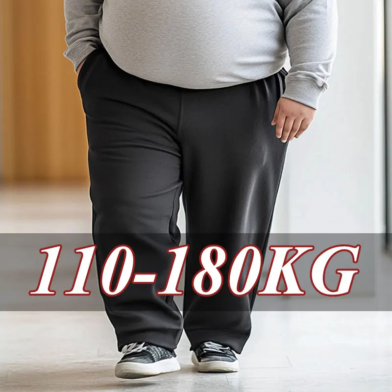 1XL-7XL Plus Size Men's Pants 110-180KG Cotton Thin Jogger Pants Men Casual Loose Elastic Waist Trousers Autumn Male Clothing