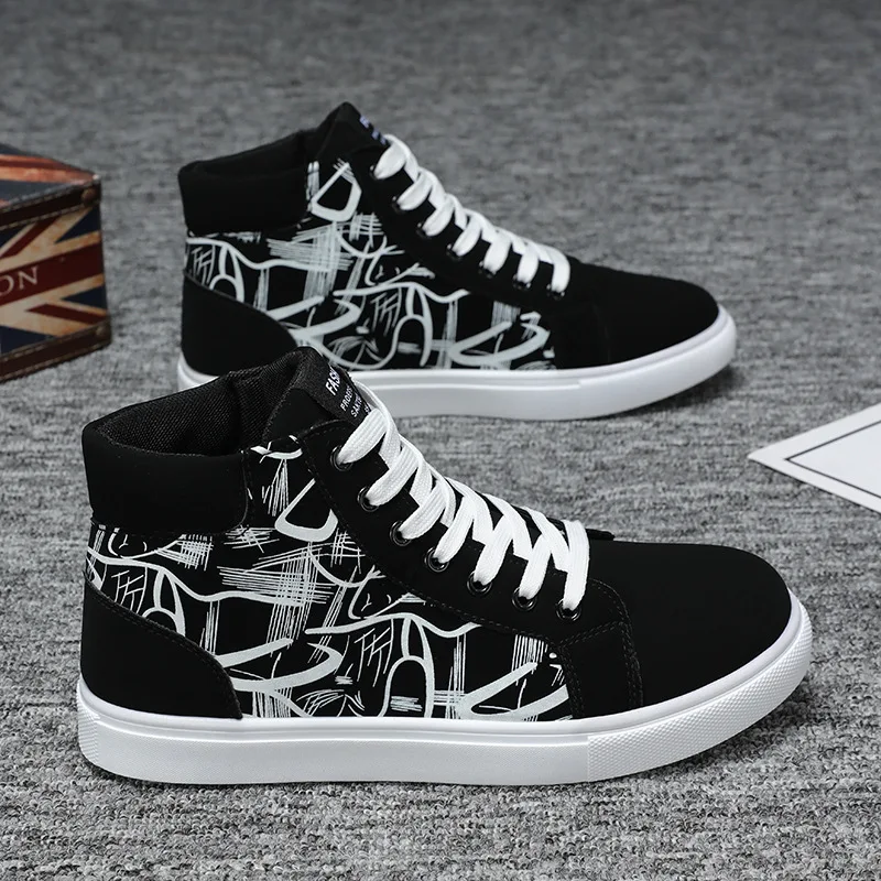 New Street Personality Skate Shoes Men Trend Sneakers Tapered Rivets Casual Studded Trainers Fashion Punk Hip Hop Shoes Man Boy
