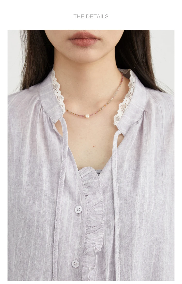 CHIC VEN Women Shirt Single Breasted V-neck Loose Casual Long Sleeve New Stand Up Collar Coat Female Blouse Spring Autumn 2025