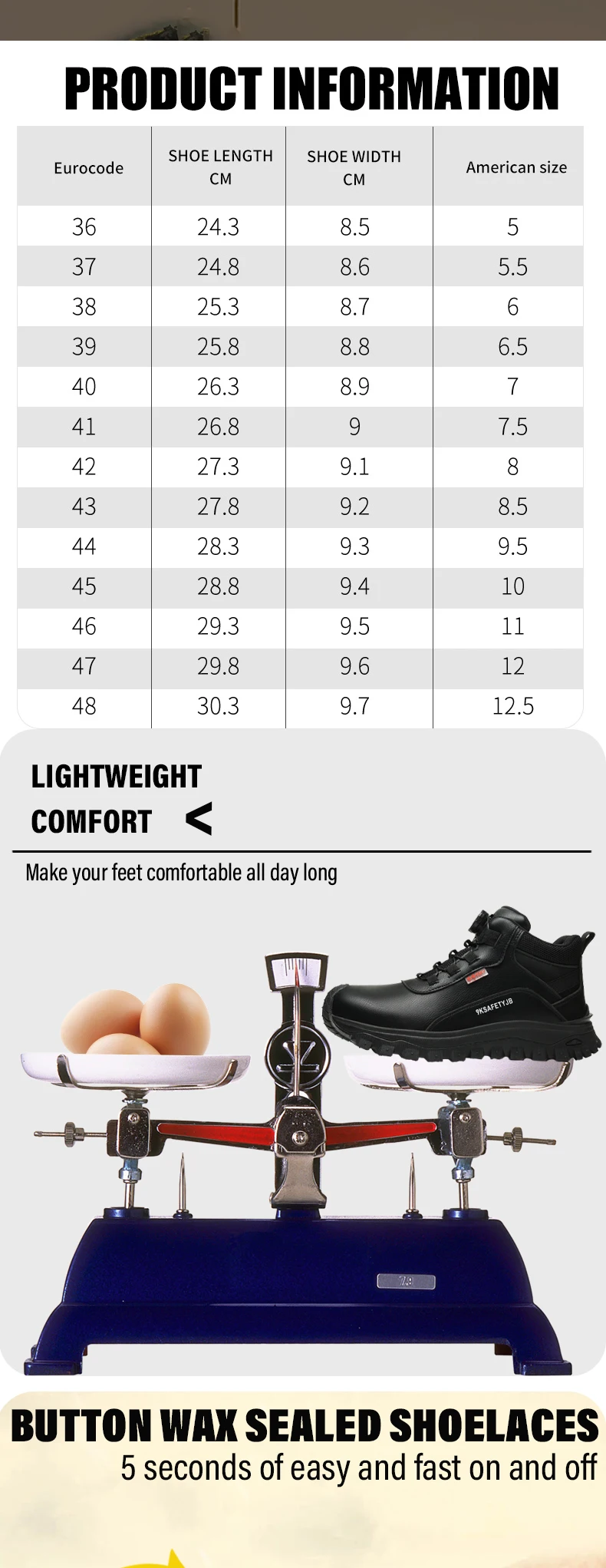 Rotating Button Indestructible Shoes Safety Boots Men Steel Toe Work Boots Waterproof Non-slip Puncture-Proof Protective Shoes