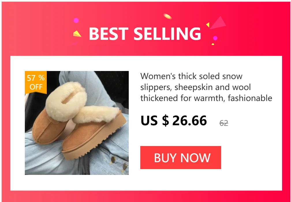 5854 Men's and Women's Sheepskin and Wool Snow Boots, Integrated Fur and Leather, Winter Thick and Warm Women's Boots