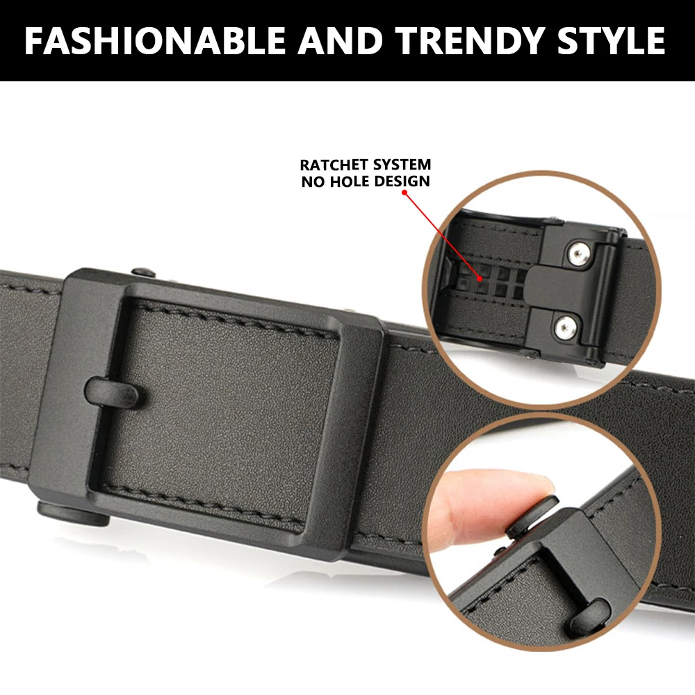 TUSHI Genuine Leather Tactical Belt Luxury Automatic Buckle Belt for Men Belt Designer Belts Men High Quality IPSC Girdle Male