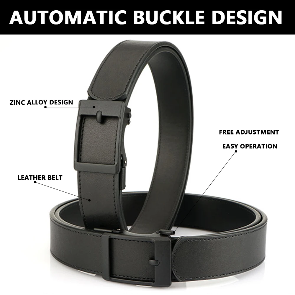 TUSHI Genuine Leather Tactical Belt Luxury Automatic Buckle Belt for Men Belt Designer Belts Men High Quality IPSC Girdle Male