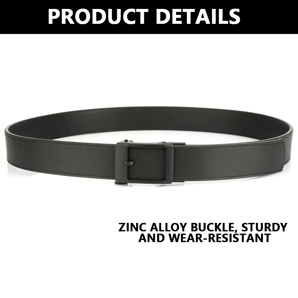 TUSHI Genuine Leather Tactical Belt Luxury Automatic Buckle Belt for Men Belt Designer Belts Men High Quality IPSC Girdle Male