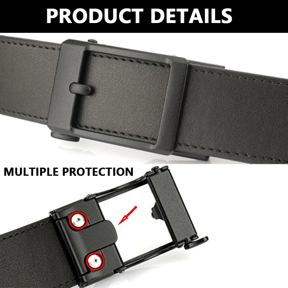 TUSHI Genuine Leather Tactical Belt Luxury Automatic Buckle Belt for Men Belt Designer Belts Men High Quality IPSC Girdle Male