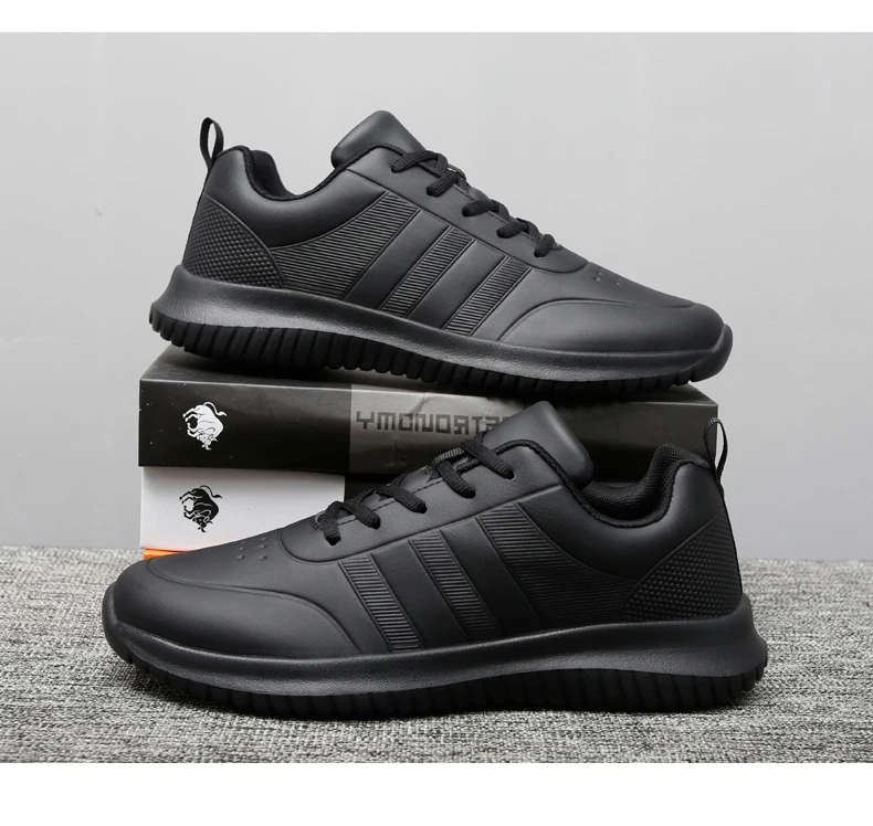 Couple causal Chef Shoes four Season new Lightweight Soft Sole Comfort Oil proof Men and Women's Chef Business Work Leather Shoe