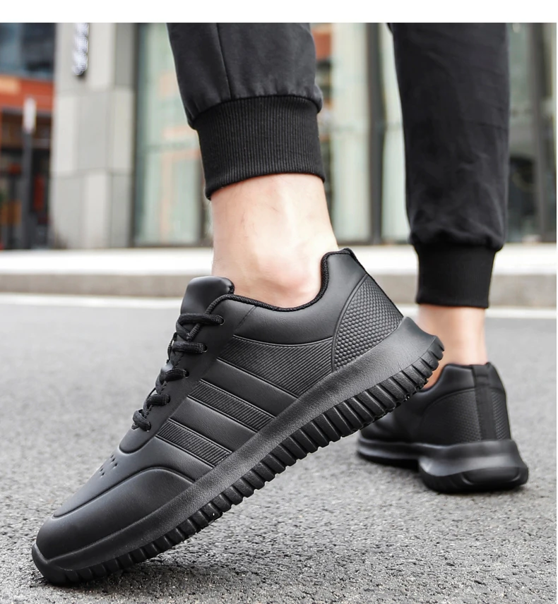 Couple causal Chef Shoes four Season new Lightweight Soft Sole Comfort Oil proof Men and Women's Chef Business Work Leather Shoe