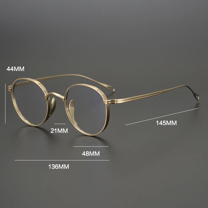 Vintage Pure Titanium Reading Glasses Men Ultra Light Anti Blue Light Prescription Glasses Frames Women Myopia Hyperopia Eyewear