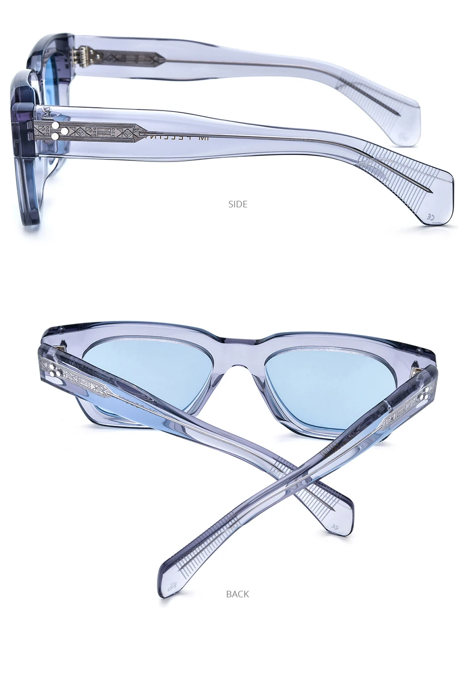 HEPIDEM Acetate Polarized Sun Glasses Women Johnny Depp Brand Designer Glasses Thick Square Sunglasses Men RINI-T