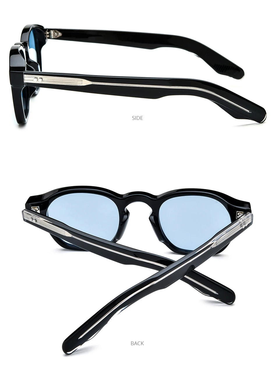 HEPIDEM Acetate Polarized Sun Glasses Women Johnny Depp Brand Designer Glasses Thick Square Sunglasses Men RINI-T
