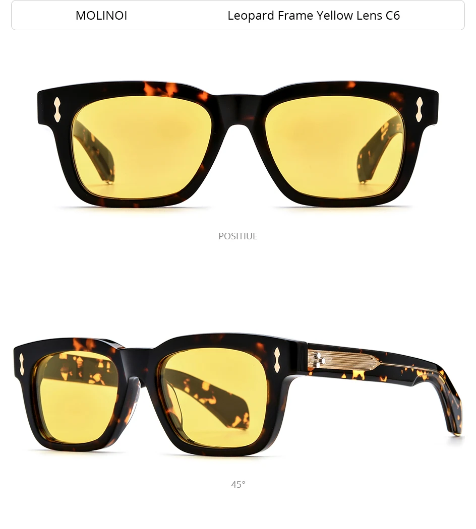 HEPIDEM Acetate Polarized Sun Glasses Women Johnny Depp Brand Designer Glasses Thick Square Sunglasses Men RINI-T
