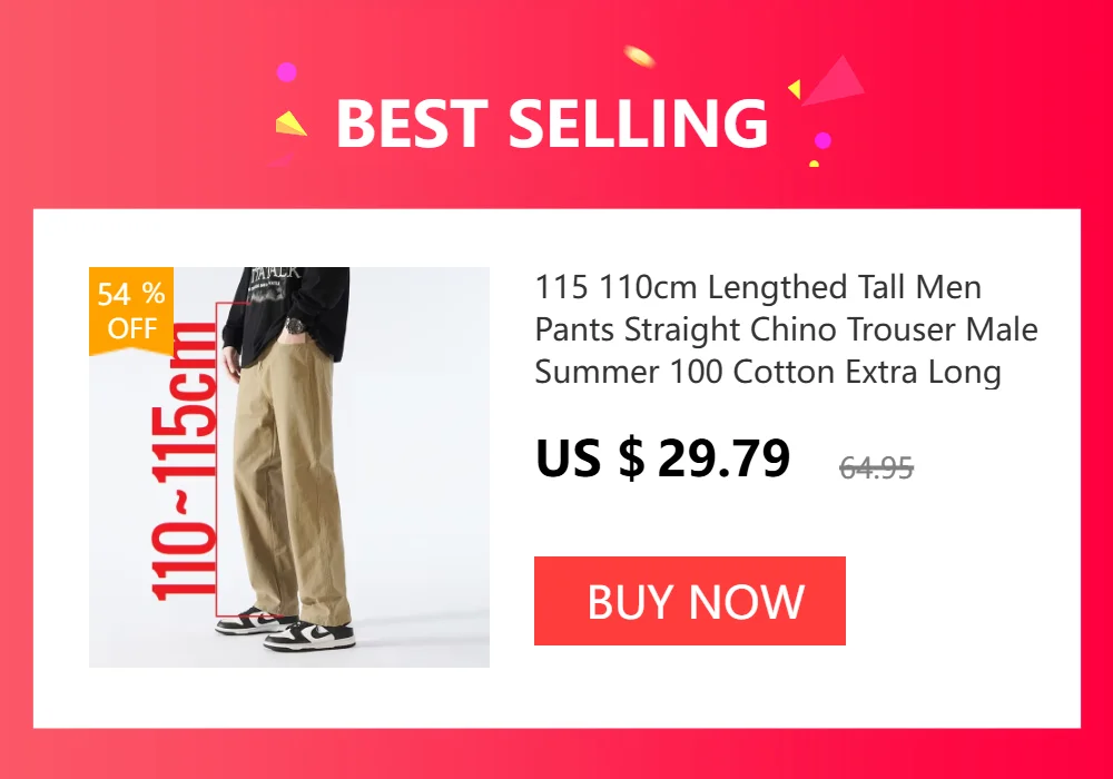 190 Cm Tall Men's Pants Straight Summer Trouser Male Extra Long Leg Length 115 110cm Lengthed Casual Fashion 200cm Thin Teenager