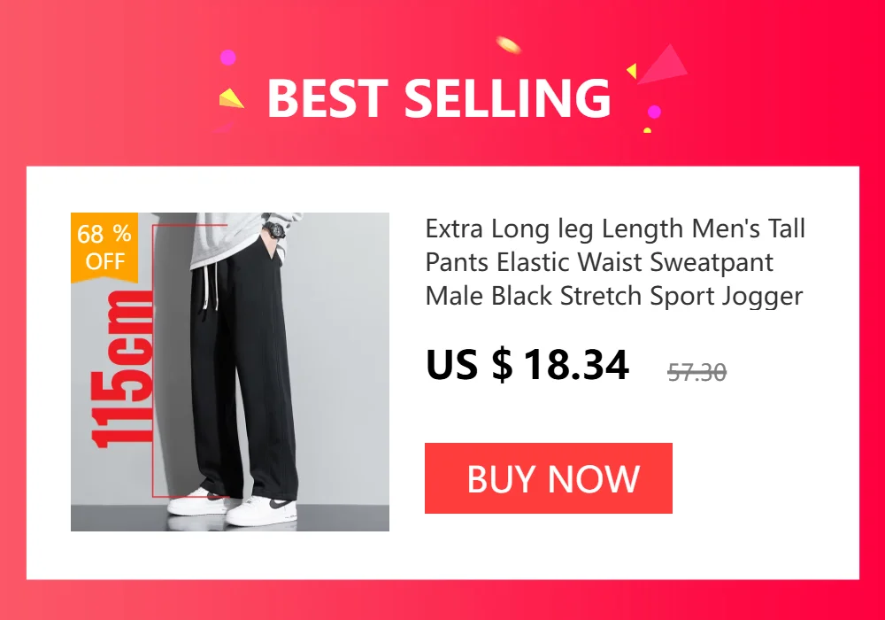 190 Cm Tall Men's Pants Straight Summer Trouser Male Extra Long Leg Length 115 110cm Lengthed Casual Fashion 200cm Thin Teenager