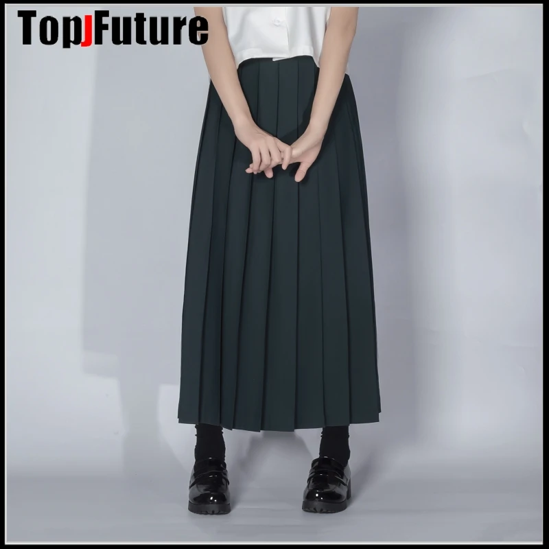 80cm 90cm SUPER LONG Japanese School Uniforms Women Pleated JK Suit Bad Girl Preppy Student Girls Academy Style Long Skirt
