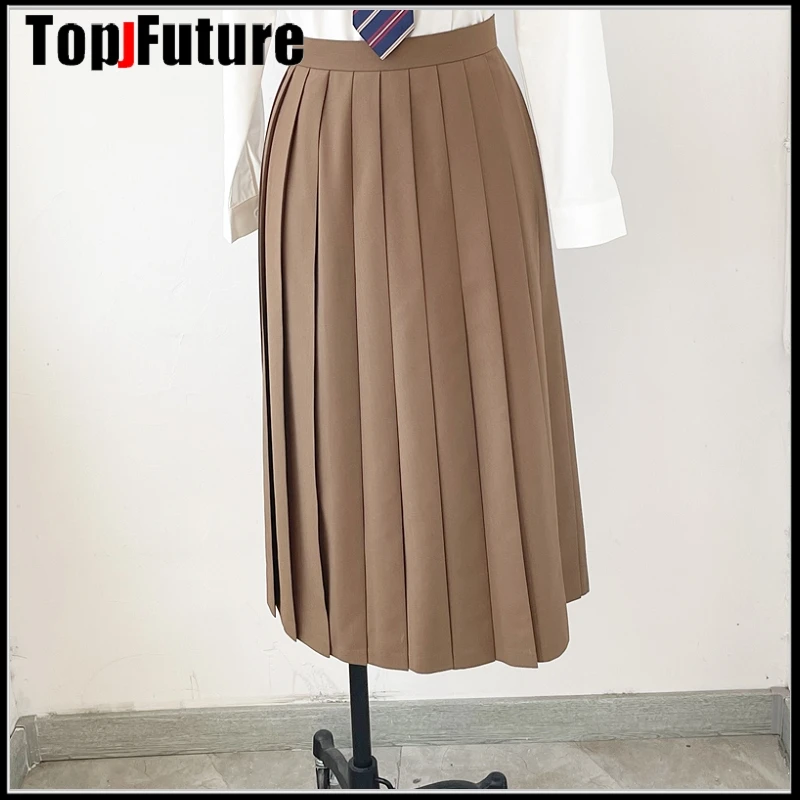 80cm 90cm SUPER LONG Japanese School Uniforms Women Pleated JK Suit Bad Girl Preppy Student Girls Academy Style Long Skirt