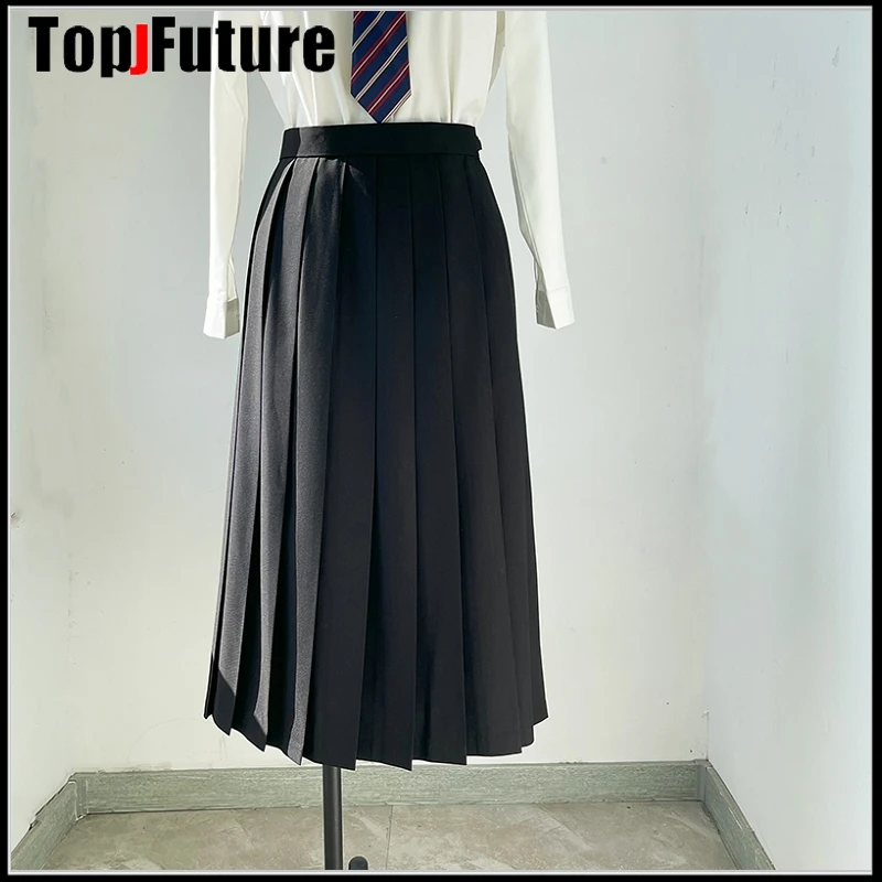 80cm 90cm SUPER LONG Japanese School Uniforms Women Pleated JK Suit Bad Girl Preppy Student Girls Academy Style Long Skirt