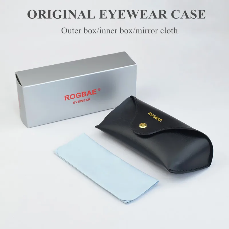ROGBAE Tilting sunglasses men classics Glass lens Acetate sun glasses R214s Luxury Brand Rivet Design Goggles Female sunglass