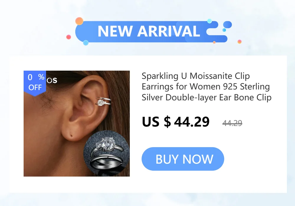 IGOTOS Transparent Fishing Line Moissanite Ring Certified S925 Sterling Silver Round Diamond Ring Wedding Band Jewelry for Women