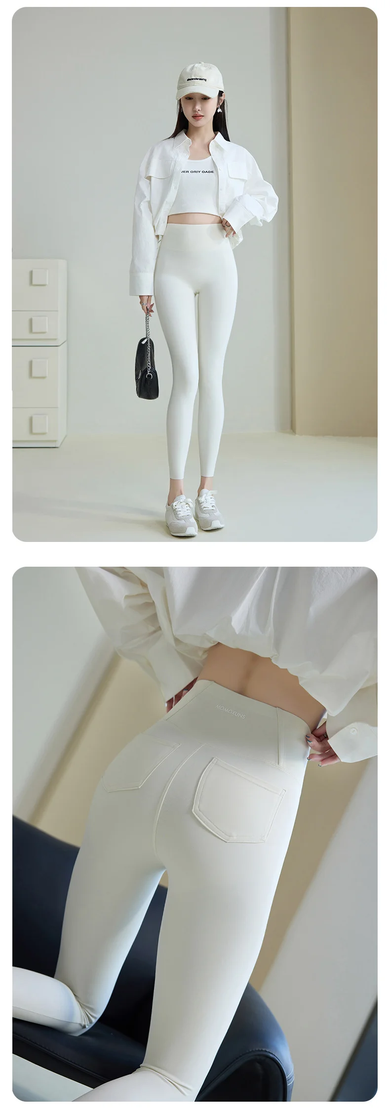 BIVIGAOS 2026 Spring Summer Back Pocket Sharkskin Leggings Women White Tight Casual Sport Fitness Leggings Skinny Pencil Pants