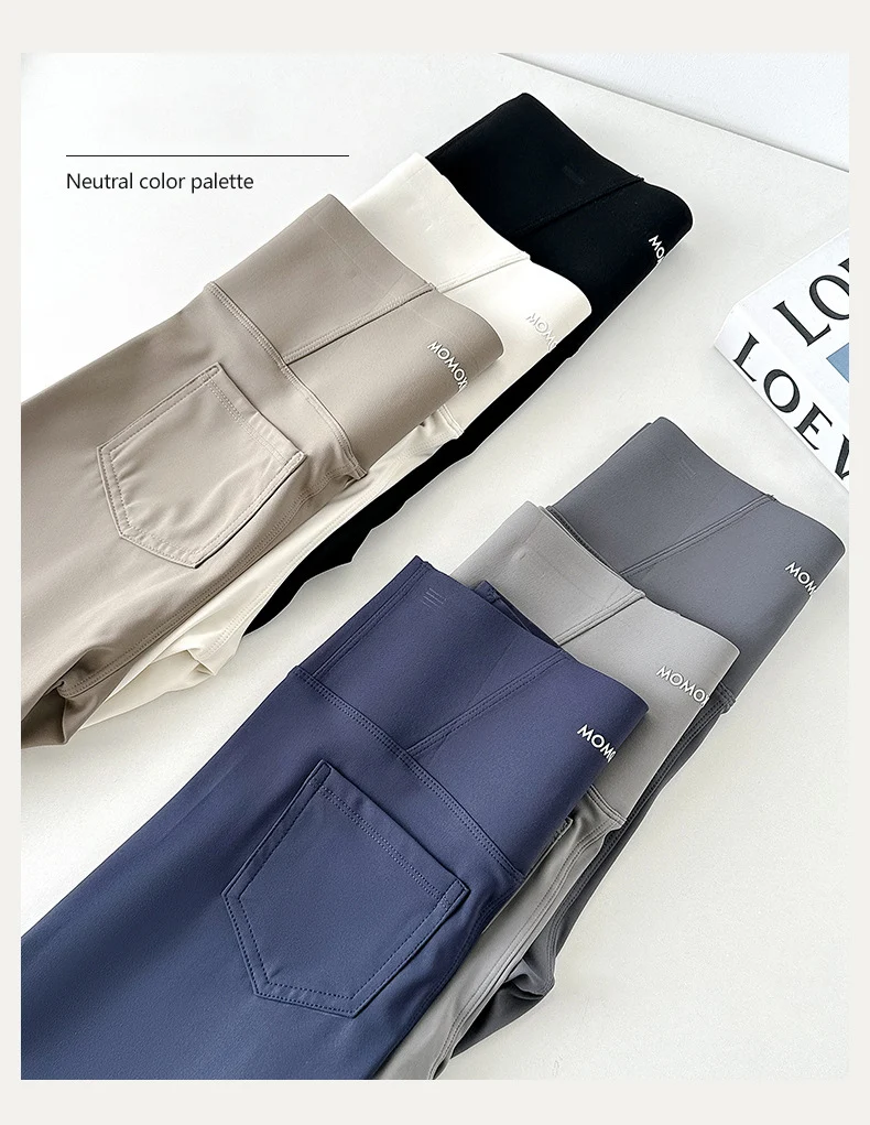 BIVIGAOS 2026 Spring Summer Back Pocket Sharkskin Leggings Women White Tight Casual Sport Fitness Leggings Skinny Pencil Pants