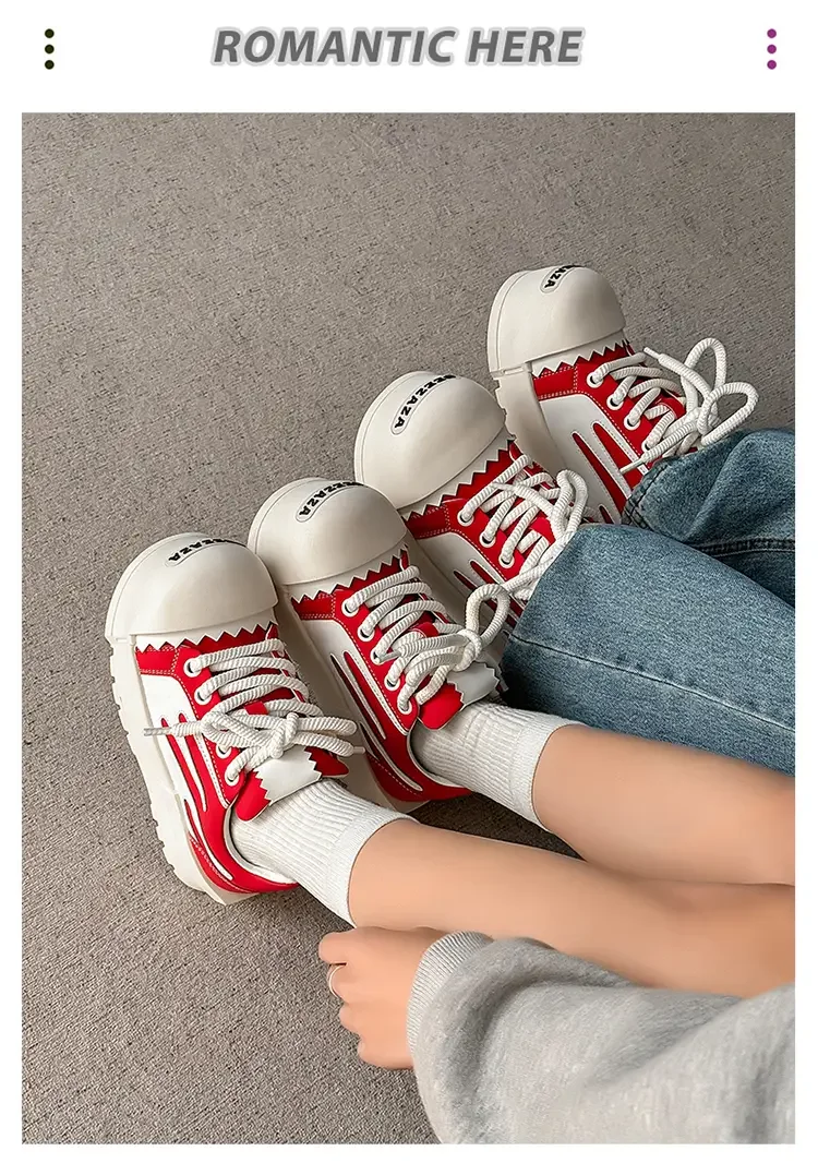 Sneakers Casual Plus Size 43 44 Mens Womens Designer Big-head Board Shoes Fashion Casual Leather Height Increased Platform Shoes
