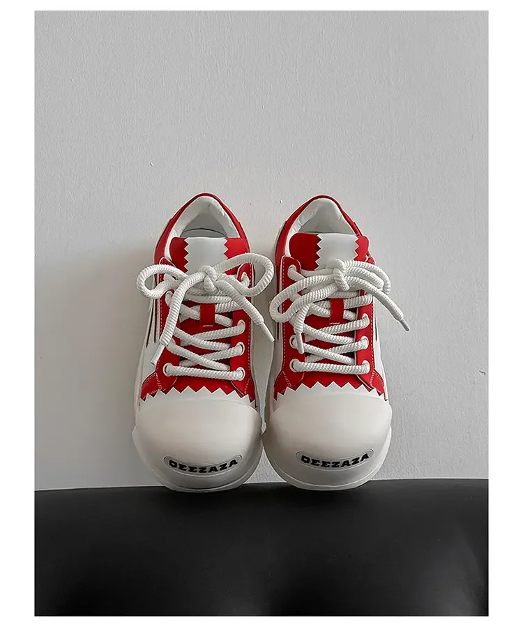 Sneakers Casual Plus Size 43 44 Mens Womens Designer Big-head Board Shoes Fashion Casual Leather Height Increased Platform Shoes