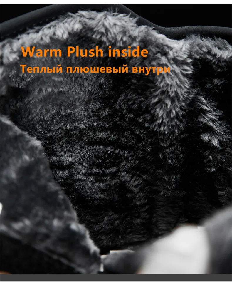 Brand Men's Winter Shoes Waterproof Men's Boots Warm Plush Couple Snow Boots Outdoor Non-slip Hiking Boots Men Work Ankle Boots