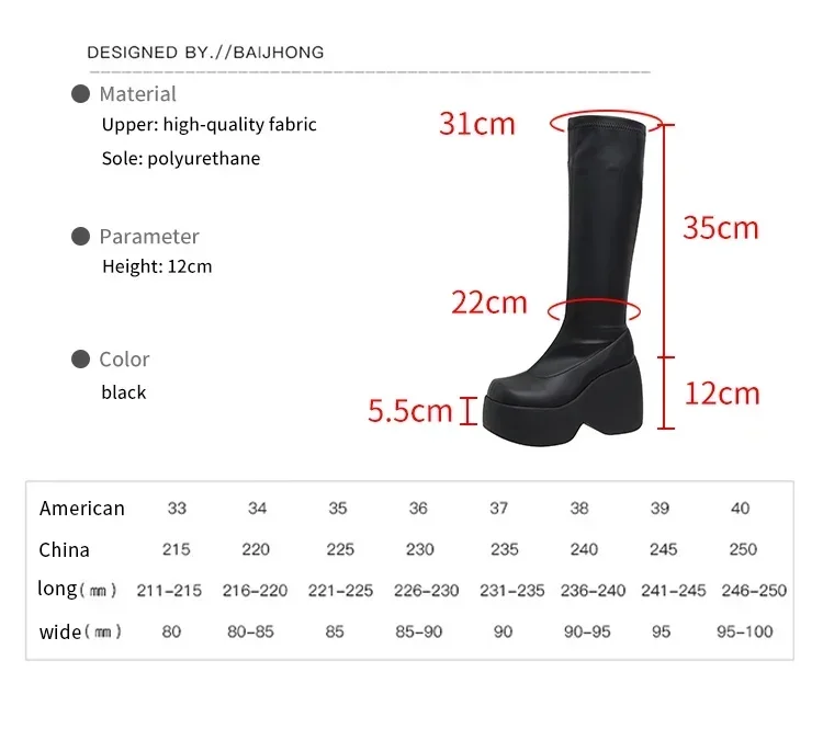 2026 Brand New Gothic Style Sexy Elegant Chunky Platform Women Ankle Boots Big Size 43 Walking Comfy Woman Shoes Platform Shoes