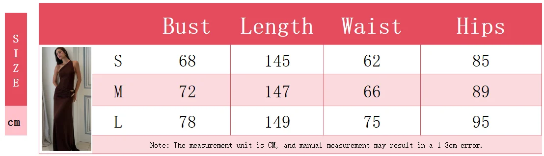 Brown One Shoulder Backless Long Dress Sexy Women's Draped Casual Maxi Dresses Summer Evening Party Wedding Guest Cocktail Black
