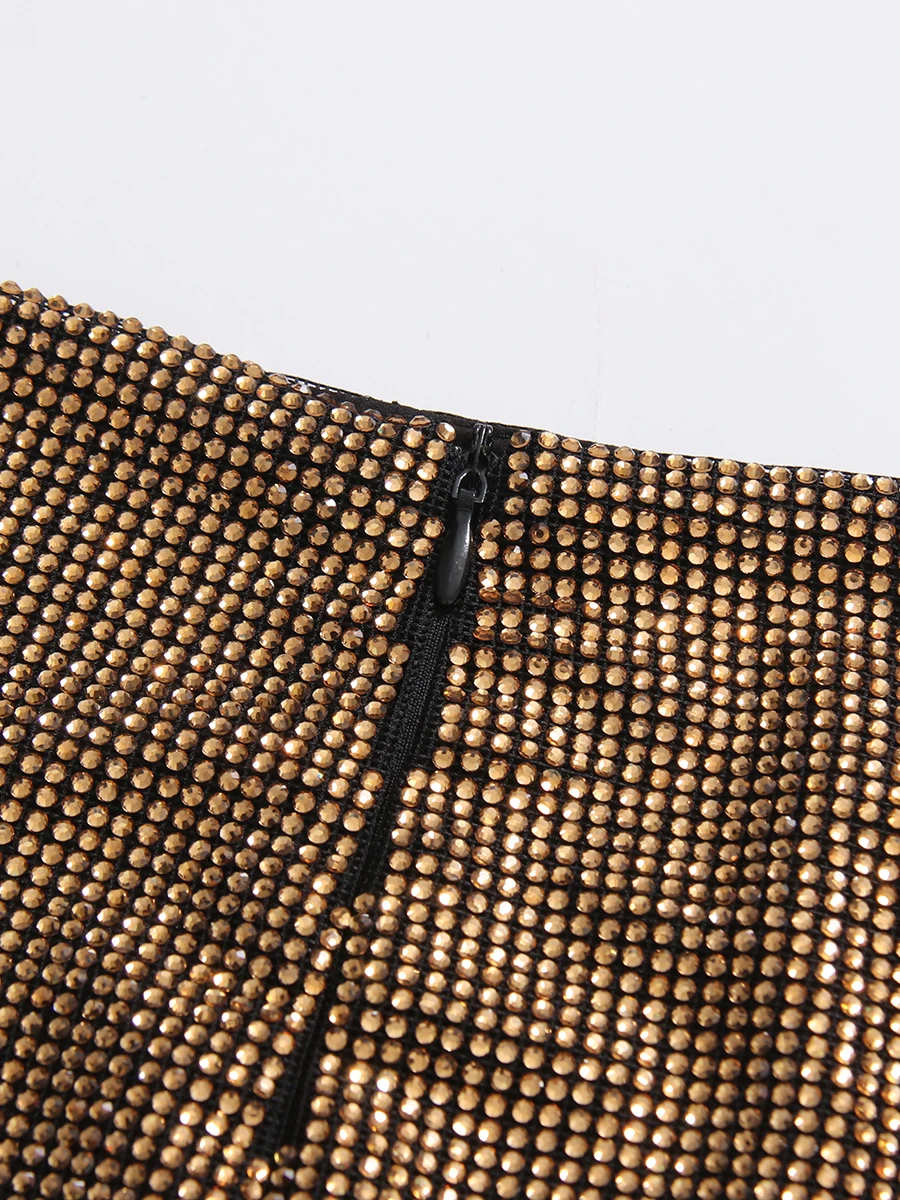 TWOTWINSTYLE Hit Color Slimming Spliced Hot Fix Fashion Skirts for Women High Waist Sheer Patchwork Lace Elegant Skirt Female