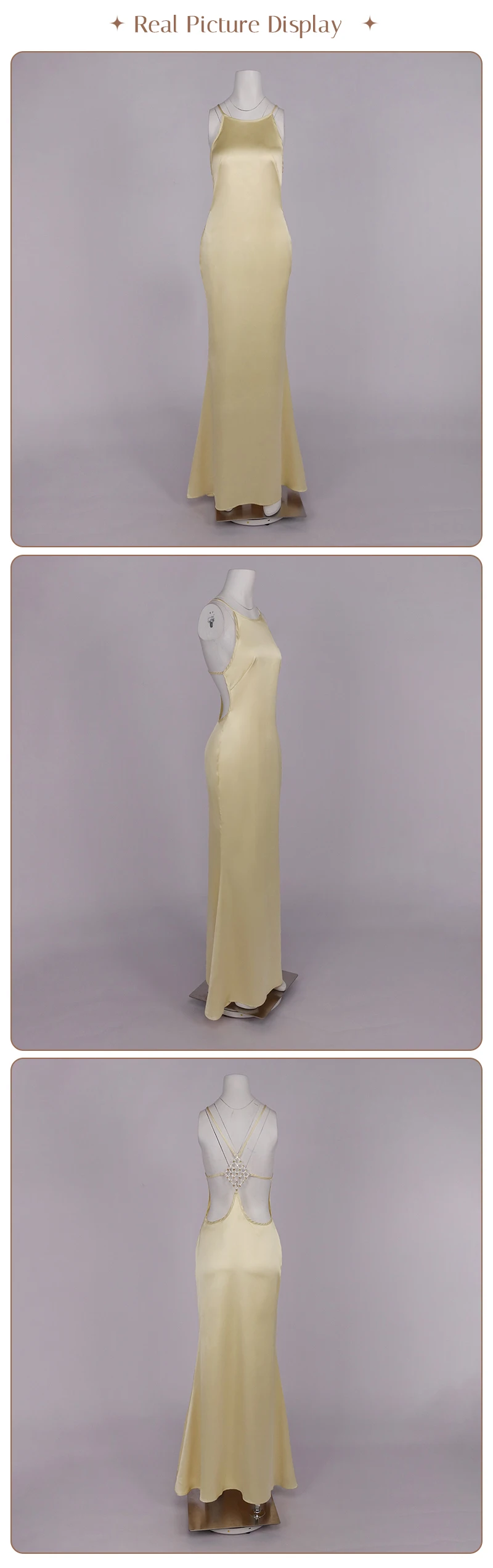 VC 2026 Sexy Backless Satin Maxi Dress For Women Spaghetti Strap Crystal Back Evening Dress Elegant Bodycon Party Slim Fit Dress