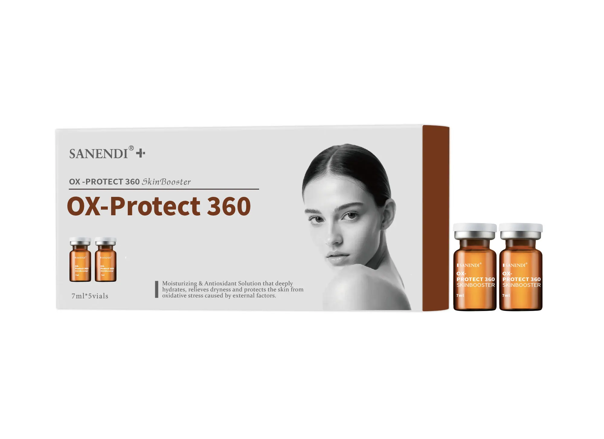SANENDI Radiance Cocktail Skin Booster Moisturizing & Glow-Enhancing Essence for a Luminous, Refreshed Look 7ml*5Vials