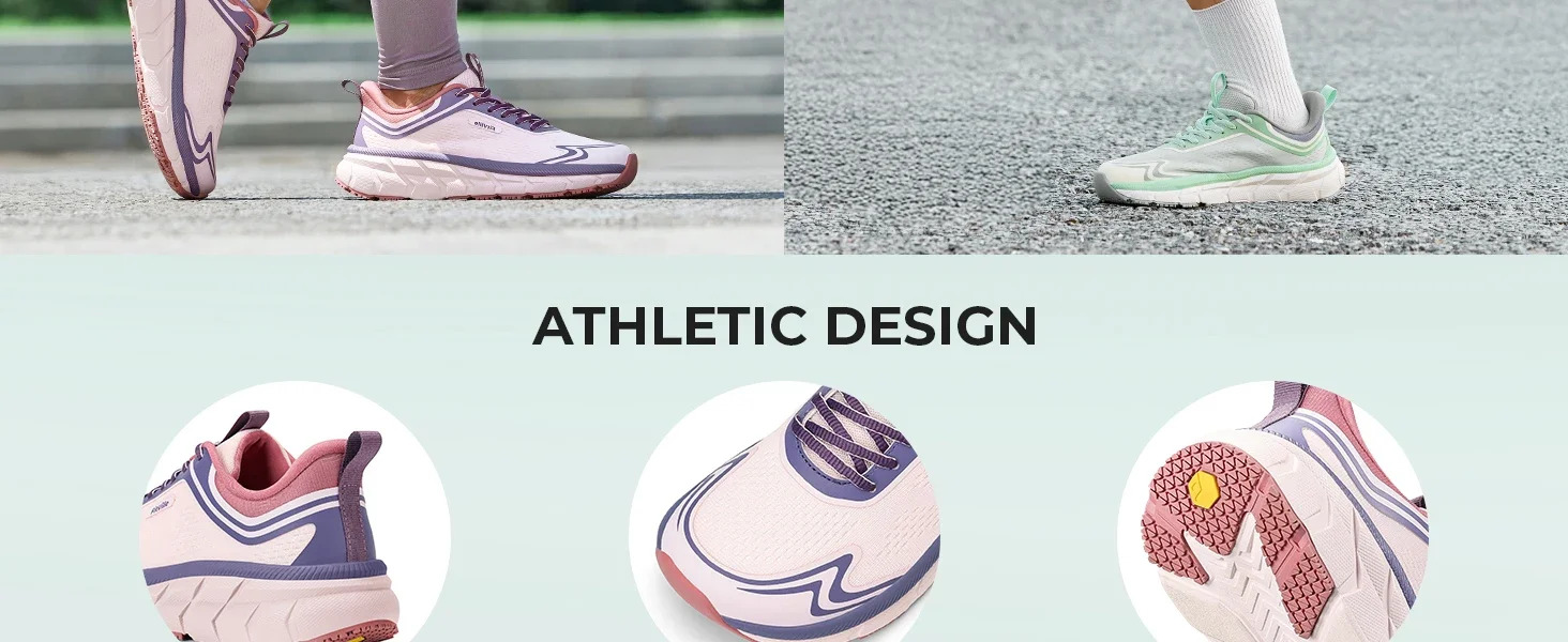 Fitville Women'S Walking Shoes Wide Toe Box Sneakers Non-Slip Athletic Tennis Running Shoes For Swollen Feet Pain Relief
