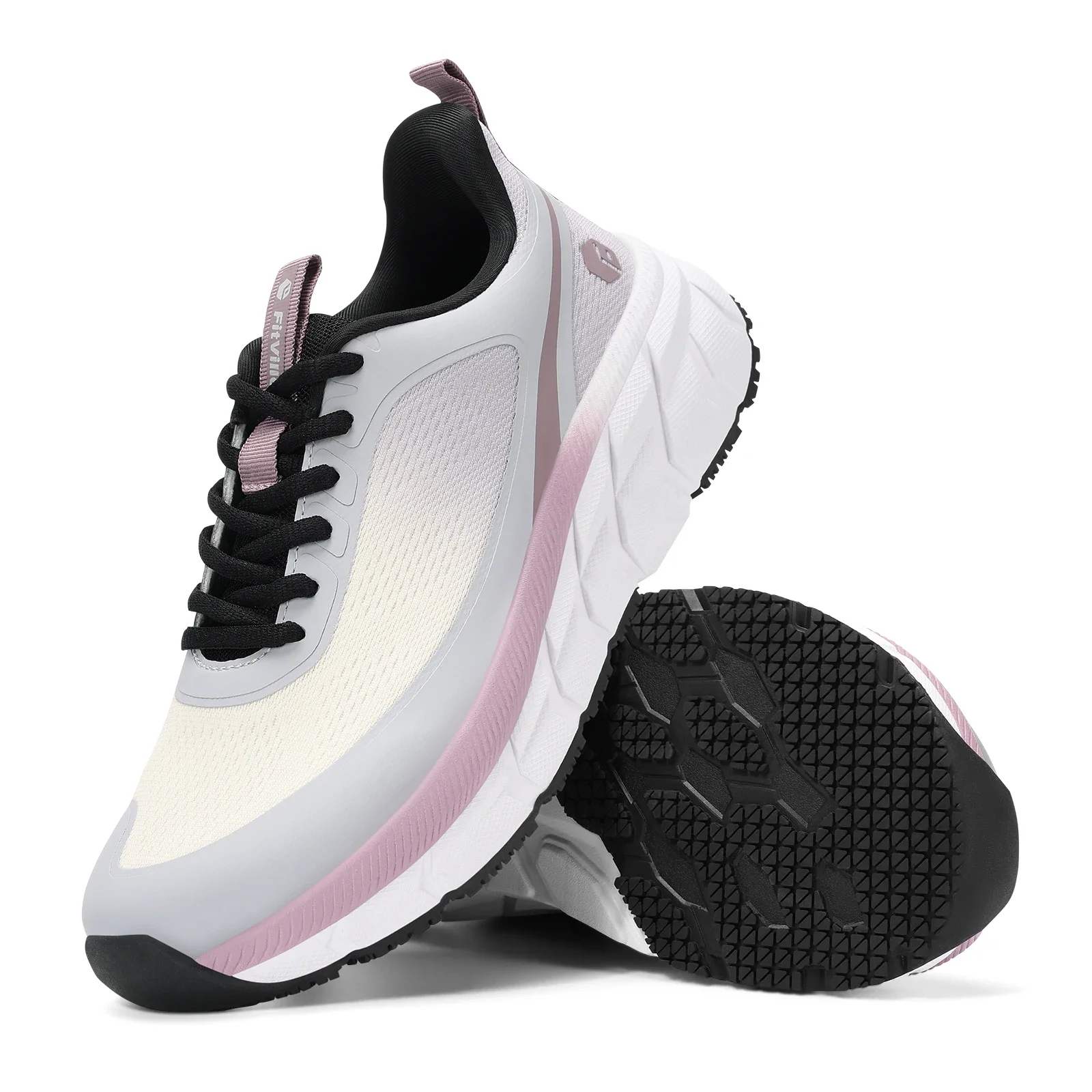 Fitville Women'S Walking Shoes Wide Toe Box Sneakers Non-Slip Athletic Tennis Running Shoes For Swollen Feet Pain Relief