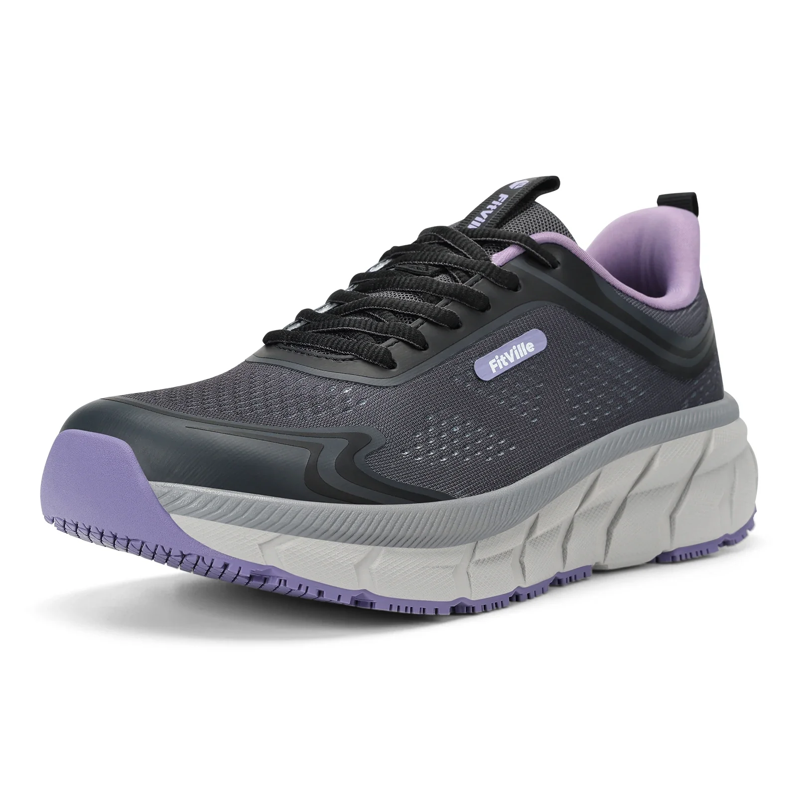 Fitville Women'S Walking Shoes Wide Toe Box Sneakers Non-Slip Athletic Tennis Running Shoes For Swollen Feet Pain Relief
